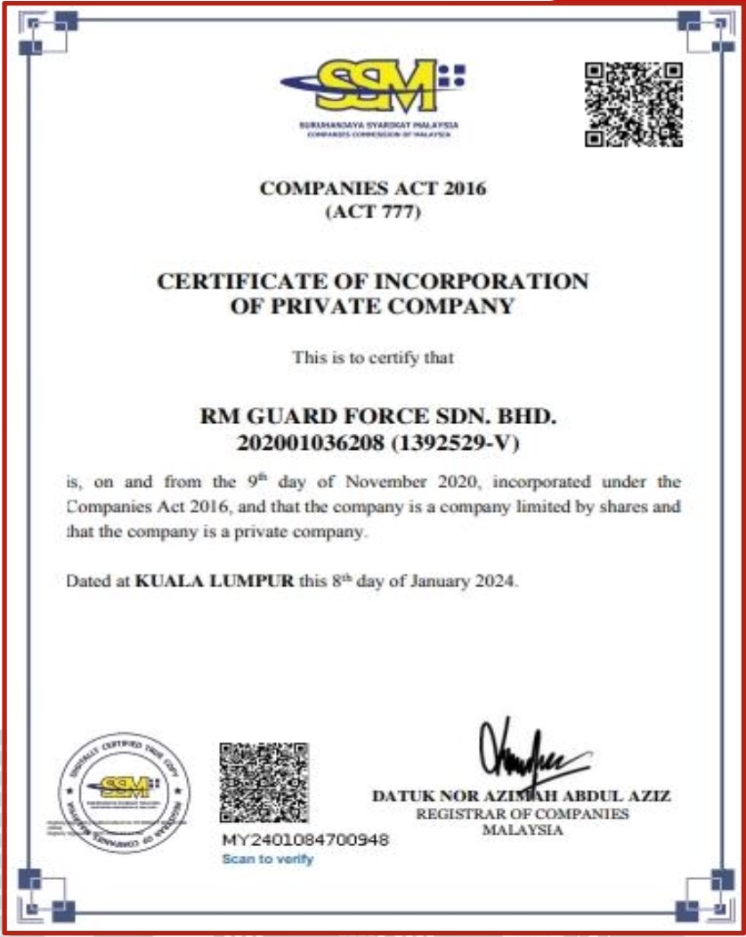 Cerficate
